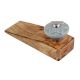 Grey Wheel Flower Ceramic Wooden Door Stopper